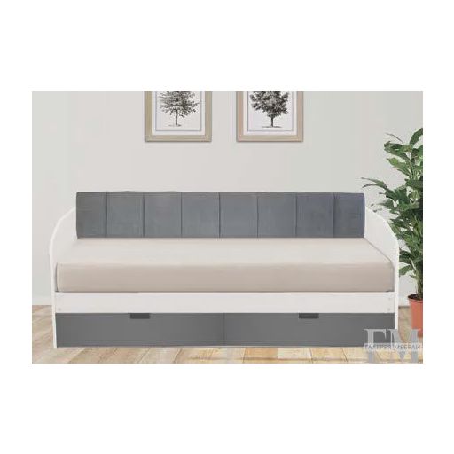 Кровать-софа с ящиками с мягкой спинкой